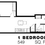 169 Lisgar - 1 Bedroom Apartment Floorplan