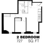 169 Lisgar - 2 Bedroom Apartment Floorplan