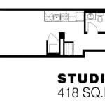 169 Lisgar - Studio Apartment Floorplan